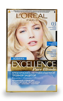 EXCELLENCE-Крем-фарба для волосся стійка L’Oreal Paris Excellence Creme відтінок 03 супер освітлюючий русявий попелястий 1 шт-3600523781157-