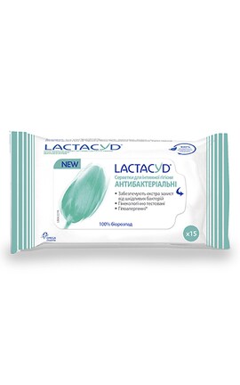 LACTACYD-Cерветки Lactacyd для інтимної гігієни антибактеріальні 15 шт-5391520945632-