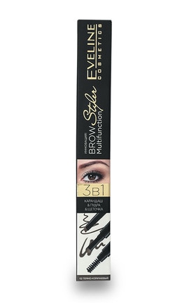 EVELINE-Стайлер для брів Eveline Cosmetics Brow Styler 3 in1 Multifunction 02 Dark Brown  1 шт-5901761966732-