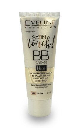 EVELINE-Многофункциональный тональный крем Eveline Cosmetics 8 in 1 Satin Touch BB Cream SPF-10 01 Ivory 7 мл-5901761987454-