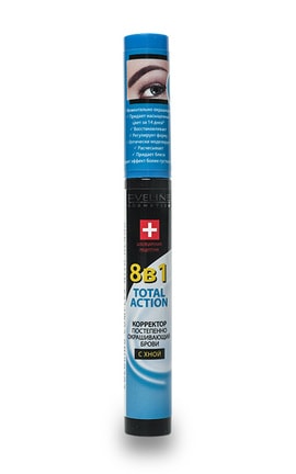 EVELINE-Корректор для бровей с хной Eveline Cosmetics 8 in 1 Total Action 10 мл-5901761991727-