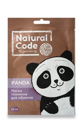 NATURAL CODE-Маска для обличчя Natural Code Panda тканинна 25 мл-4820185222310-