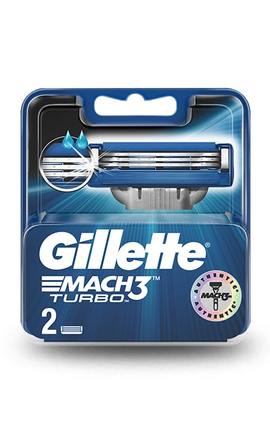 GILLETTE MACH 3-Сменные картриджи для бритья Gillette Mach 3 Turbo 2 шт-3014260275143-