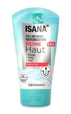 ISANA-Гель-пилинг для очищения кожи Isana 3 в 1 150 мл-4305615709864