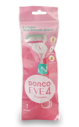 DORCO-Одноразовый станок для бритья Dorco Eve 4 лезвия женские 1 шт-8801038584508-
