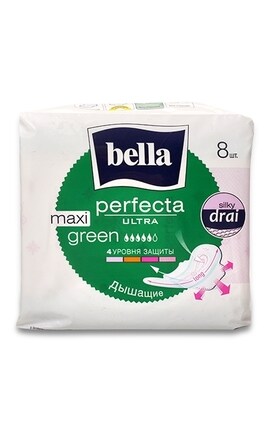 BELLA-Прокладки женские гигиенические Bella Perfecta Ultra Maxi Green 8 шт-5900516306076-