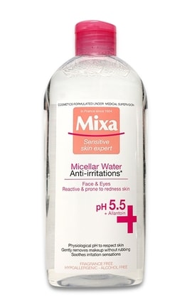 MIXA-Міцелярна вода для обличчя Mixa Anti-irritations Для чутливої шкіри 400 мл-3600550947762-