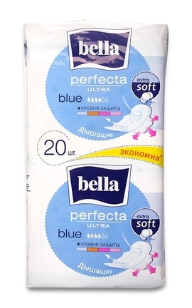 BELLA-Прокладки жіночі гігієнічні Bella Perfecta Ultra Blue 20 шт-5900516305253-