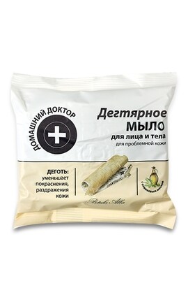 ДОМАШНИЙ ДОКТОР-Дегтярное мыло для лица и тела Домашний Доктор для проблемной кожи 70 г-8588006037128-
