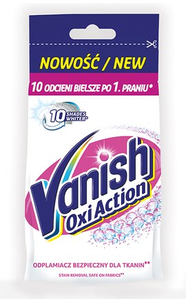 VANISH-Жидкий пятноуничтожитель Vanish Oxi Action+White саше 100 мл-5900627067668-