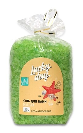 LUCKY DAY-Соль для ванн Lucky Day Морская ароматизированная Бамбук и дикая трава 300 г-4820091146410-