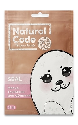 NATURAL CODE-Маска для обличчя Natural Code Seal тканинна 25 мл-4820185222303-