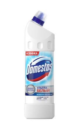 DOMESTOS-Средство для унитаза Domestos Ультра Белый 1 л-8714100915363-