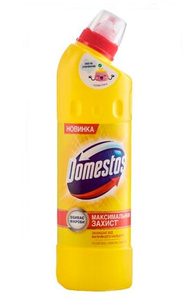 DOMESTOS-Засіб для миття універсальний Domestos Лимонна свіжість 24 години 1000мл-8717163094921