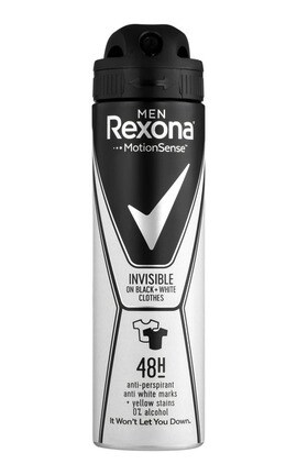 REXONA-Антиперспирант-спрей мужской Rexona невидимый на черной и белой одежде 150 мл-8717163663516-