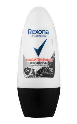 REXONA-Дезодорант кульковий Rexona Антибактеріальний та невидимий на чорному та білому 50 мл-87340648-