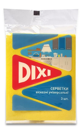 DIXI-Серветки для прибирання віскозні універсальні Dixi 3 шт-1279808-