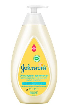 JOHNSON'S-Пінка-шампунь для купання Johnson's Baby Від маківки до п'ят 500 мл-3574669909983