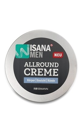 ISANA MEN-Крем для лица, тела и рук Isana Men Allround Creme Rossmann Универсальный Для мужчин 150 мл-4305615723679-