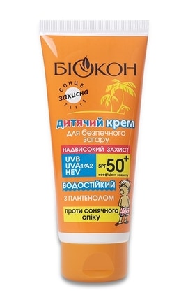 БІОКОН-Крем Біокон для безпечної засмаги дитячий водостійкий SPF-50+-4820160039537-
