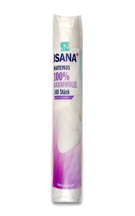 ISANA WATTE-Диски ватні гiгiєнiчні Isana 140 шт-4305615438061-