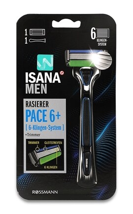 ISANA MEN-Станок для гоління чоловічий Isana Men 6 лез 1 картридж 1 шт-4305615613932-