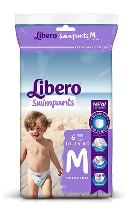 LIBERO TOUCH-Підгузки-трусики для плавання Libero Swimpants Medium 10-16 кг 6 шт-7322540375756-