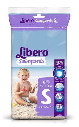 LIBERO TOUCH-Підгузки-трусики для плавання Libero Swimpants Small 7-12 кг 6 шт-7322540375770-