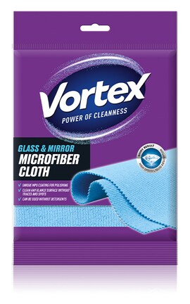 VORTEX-Серветка для прибирання для скла та дзеркал Vortex з мікрофібри 1 шт-4820048488167-