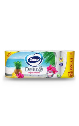 ZEWA-Туалетний папір Zewa Deluxe білий, лімітована колекція, тришаровий 10 шт-7322541232799-