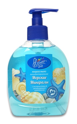 FLOWER SHOP-Мило Flower Shop Морські мінерали рідке антибактеріальне 300 мл-4820046280022-