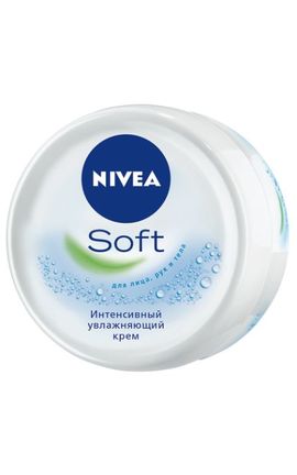 NIVEA-Крем інтенсивно зволожуючий Nivea Soft для обличчя рук і тіла з олією жожоба і вітаміном Е 200 мл-4006000009568-