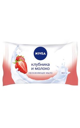 NIVEA-Мило Nivea Полуниця і молоко зволожуючий 90 г-4005808824328-