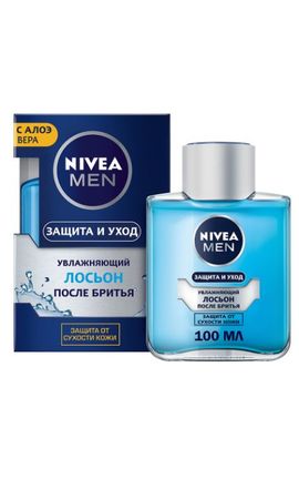 NIVEA-Лосьон после бритья мужской Nivea Men Защита и уход с алоэ вера 100 мл-4005808753475-