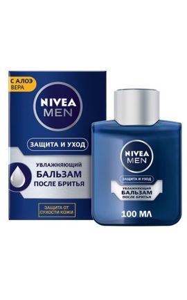 NIVEA-Бальзам после бритья Nivea Men Защита и уход увлажняющий против сухости кожи 100 мл-4005900369154-