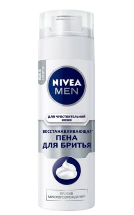 NIVEA-Піна для гоління чоловіча Nivea Men відновлює для чутливої шкіри без вмісту спирту 200 мл-5900017061184-