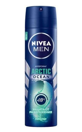 NIVEA-Дезодорант для тела Nivea Men Arctic Ocean спрей-антиперспирант защита от запаха и раздражения 150 мл-4005900669032-