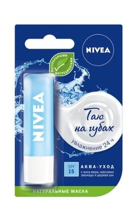 NIVEA-Бальзам для губ Nivea 4,8 гр Аква-догляд з алое вера, оліями авокадо і дерева ши 4,8 г-4006000002156-