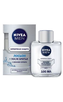 NIVEA-Лосьйон після гоління чоловічий Nivea Men Срібний захист з іонами срібла і антибактеріальним ефектом 100 мл-4005808539604-