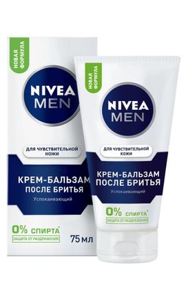 NIVEA-Крем-бальзам після гоління чоловічий Nivea Men заспокійливий для чутливої шкіри без вмісту спирту 75 мл-4005900338549-