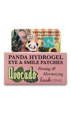 LOOK AT ME-Патчі для зони очей та губ Look at me Panda Hydrogel Eye & Smile Patches Avocado Гідрогелеві 60 шт-8809417491324-