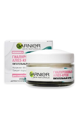 SKIN NATURAL-Алоэ-крем для лица гиалуроновый Garnier Skin Naturals увлажняющий 50 мл-3600542328609-