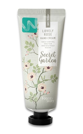 WELCOS-Крем для рук Forest Story Secret Garden Lovely Rose Welcos Смягчающий С экстрактом цветов розы Для всех типов кожи 68 г-8803348028499-