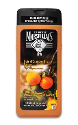 MARSEILLAIS-Гель-шампунь Le Petit Marseillais Апельсинове дерево та аргана чоловічий 650 мл-3574661507378-
