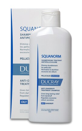 DUCRAY-Шампунь для волосся від жирної лупи Ducray SquaNorm 200 мл-3282770037586-
