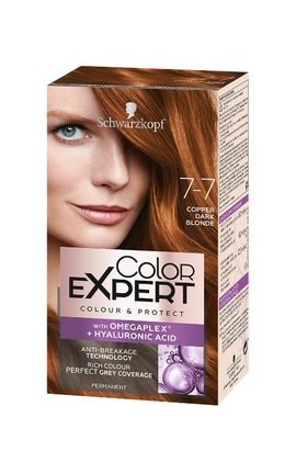 COLOR EXPERT-Крем-фарба для волосся стійка з гіалуроновою кислотою Color Expert Абсолютний догляд тон 7-7 мідний 1 шт-4015100325614-