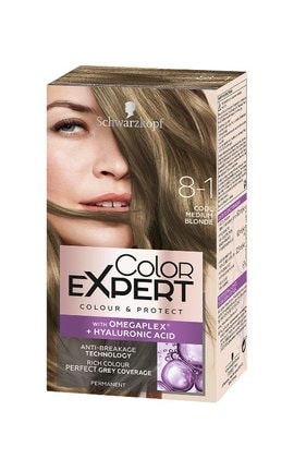 COLOR EXPERT-Крем-фарба для волосся стійка з гіалуроновою кислотою Color Expert Абсолютний догляд тон 8-1 холодний русявий 1 шт-4015100325638-