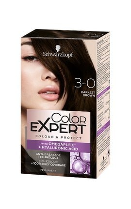 COLOR EXPERT-Крем-фарба для волосся стійка з гіалуроновою кислотою Color Expert Абсолютний догляд тон 3-0 чорно-каштановий 1 шт-5012583206828-
