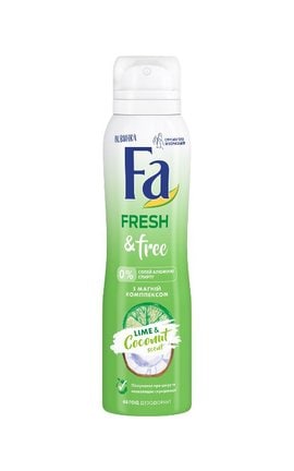FA-Дезодорант-спрей Fa Fresh&Free з Магній-комплексом Аромат Лайм-Кокос 150 мл-4015100310238-