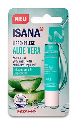 ISANA-Гигиеническая помада Isana Rossmann Aloe vera Увлажняющая С экстрактом алоэ вера 4,8 г-42402107-